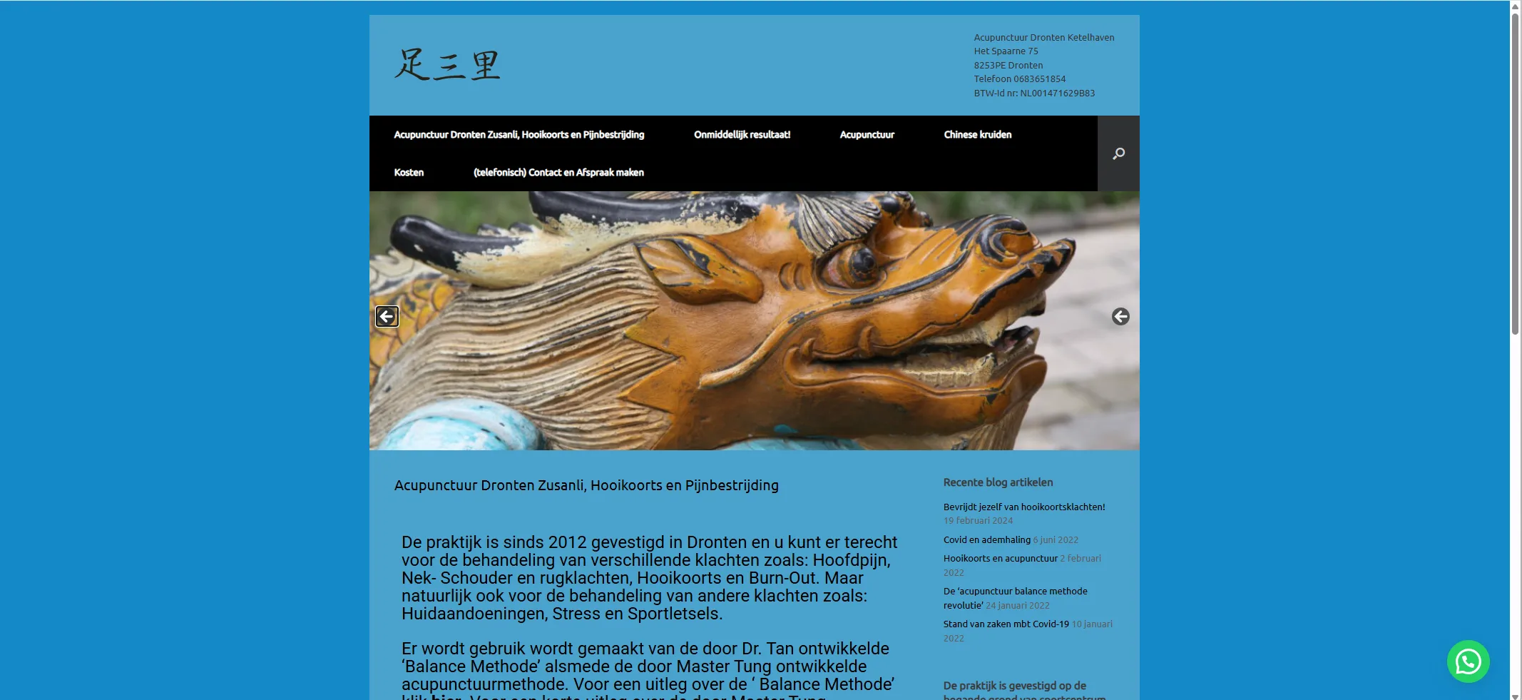 Homepage voor